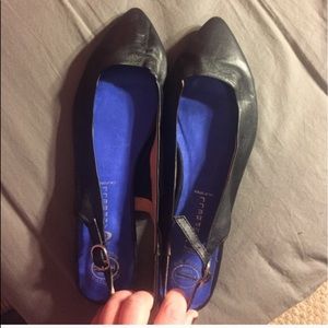 Jeffrey Campbell Black Slingback Flats